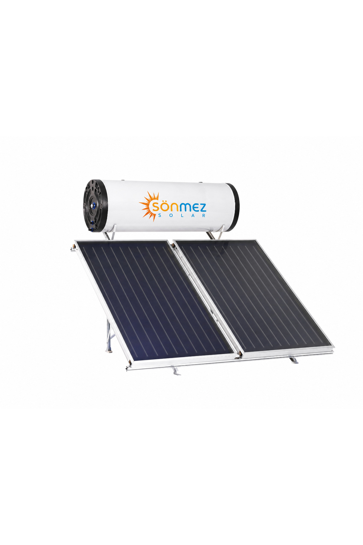 SÖNMEZ Solar 200L Emayeli Prizmatik Çift Bakır Kollektörlü Güneş Enerjili Su Isıtma Sistemi (KAPALI DEVRE BASINÇLI)