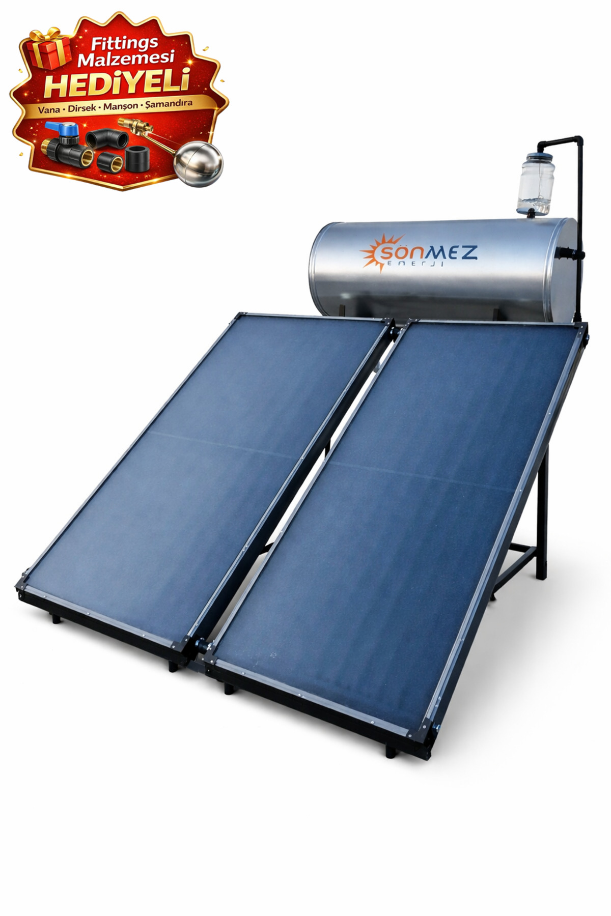 SÖNMEZ Solar Çift Panelli Güneş Enerjisi Su Isıtma Sistemi (KAPALI DEVRE BASINÇLI)
