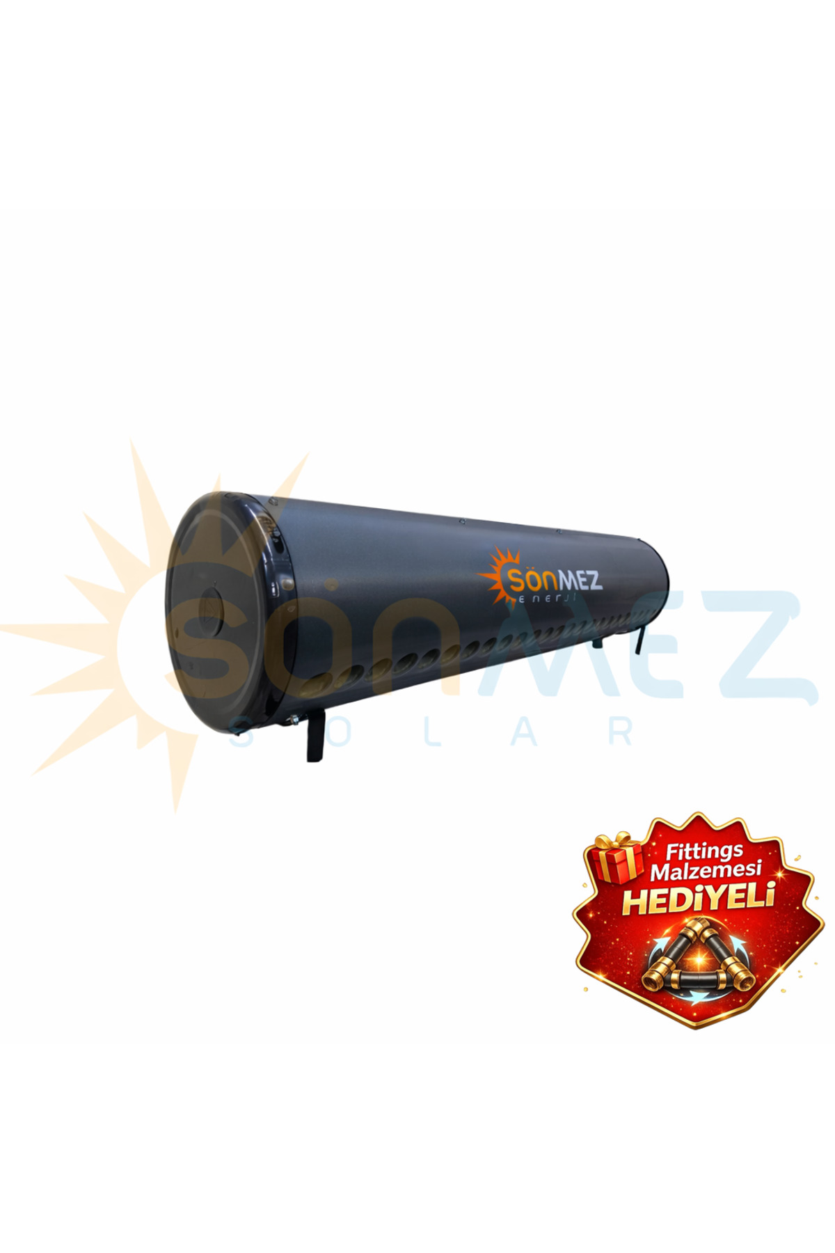 SÖNMEZ Solar 24x Vakum Tüplü Güneş Enerjisi Sıcak Su Deposu (SADECE DEPO) (AÇIK DEVRE DOĞAL AKIŞLI)
